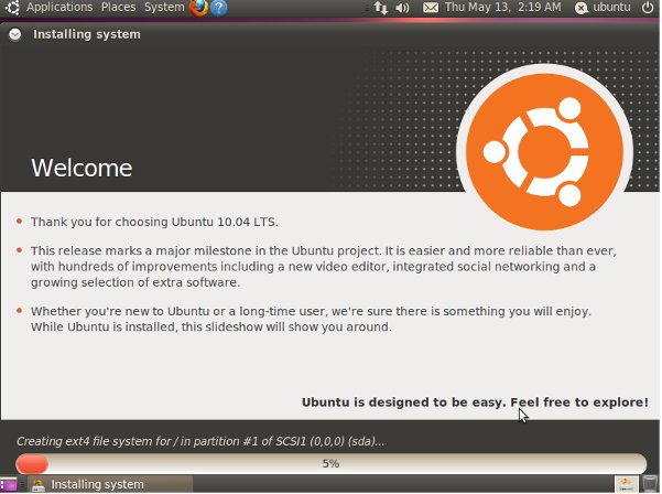 installing ubuntu image 14